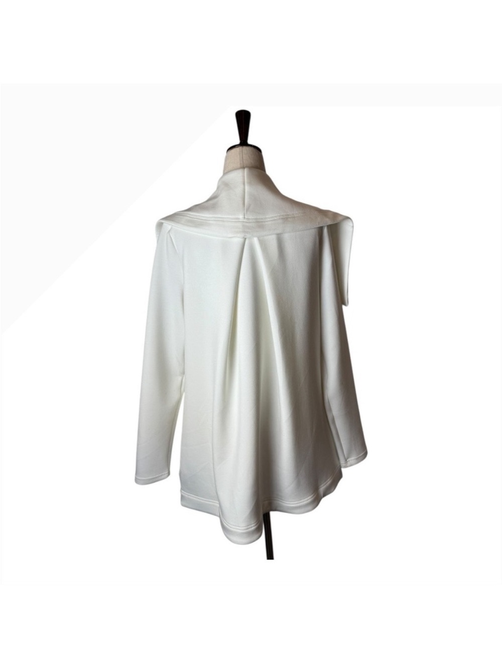 SPANX White Open-Front Draped Waterfall Sweater Jacket - Picture 3 of 3
